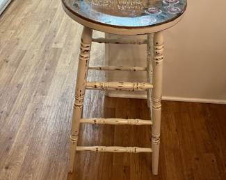 Hand decorated stool
