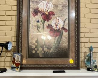 Huge, framed print of Iris