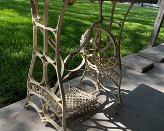 Iron sewing machine base table