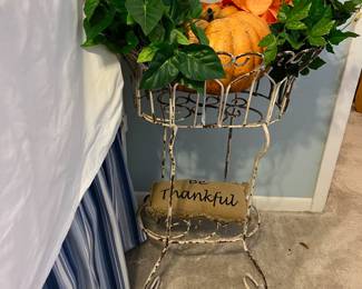 Vintage shabby chic iron stand