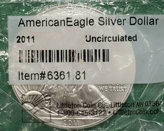 2011 American Silver Eagle, Uncirculated in Littleton Pkg