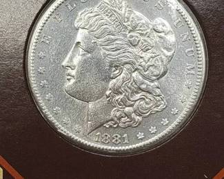 1881-S Morgan Silver Dollar, Uncirculated