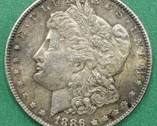 1886 Morgan Silver Dollar, Higher Grade