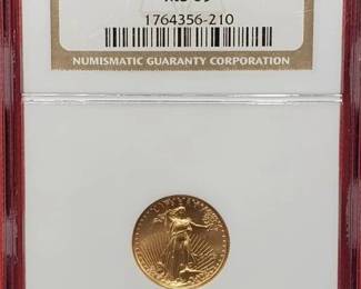 2003 1/10 oz Gold Eagle, MS 70