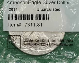 2014 American Silver Eagle, Uncirculated in Sealed Littleton Pkg