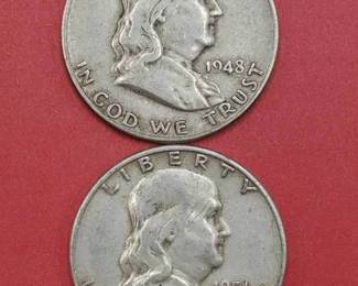 1948-D & 1951-S Franklin Half Dollars
