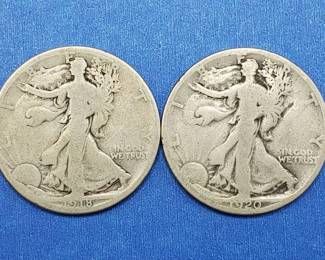 1918-S & 1920-S Walking Liberty Half Dollars
