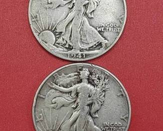 1941-D & 1941 Walking Liberty Half Dollars