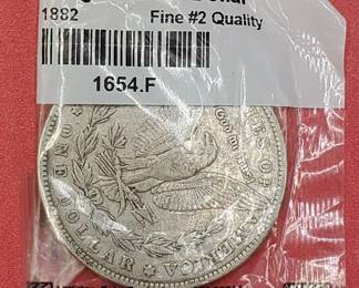 1882 Morgan Silver Dollar--Fine--in Sealed Littleton Pkg