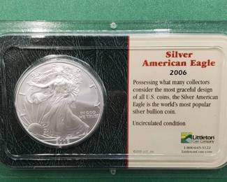 2006 American Silver Eagle, Uncirculated in Littleton Pkg