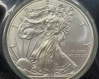 2009 American Silver Eagle in Flip Case