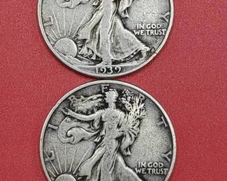 1939-D & 1938 Walking Liberty Half Dollars