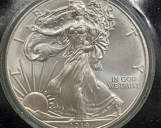 2014 American Silver Eagle in Flip Case