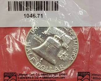 1957 Franklin Half Dollar, "Choice Proof" in Sealed Littleton Pkg