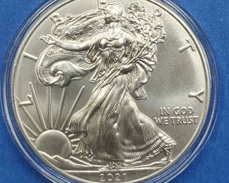 2021 American Silver Eagle in Airtite