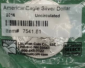 2016 American Silver Eagle, Uncirculated in Sealed Littleton Pkg