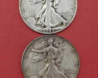 1945-S & 1946-S Walking Liberty Half Dollars