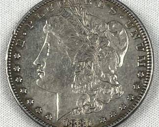 1881 Morgan Silver Dollar, US $1 Coin