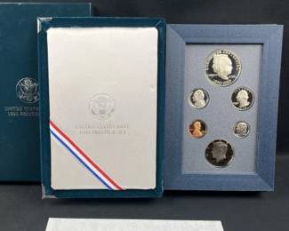1990 US Prestige Proof Set w/ Silver Dollar