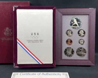 1992 US Prestige Proof Set w/ Silver Dollar