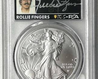 Rollie Fingers Signed MS70 Eagle PSA/PCGS 2022