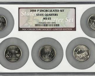 2004 State Quarters w/ TX NGC MS65 Unc. Set