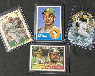 (4) Reggie Jackson HOF Cards 1988-2022