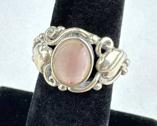 925 Silver Pink Mother of Pearl Ring