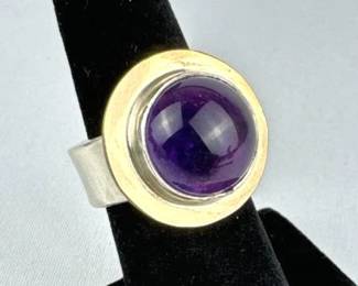 925 Silver Purple Stone Ring