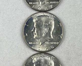 (3) 1967-69 JFK 40% Silver Uncirculated 50c