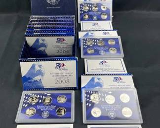 1999-2008 US Mint Proof State Quarters Complete