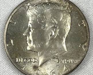 1964 JFK 90% Silver Half Dollar w/ Luster