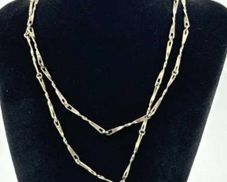 925 Silver Hand Forged Very Long Chain
