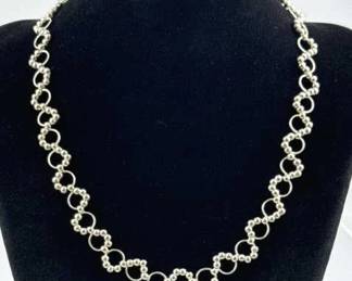 925 Silver Beaded Necklace