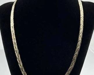 925 Silver Braided Necklace
