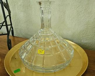 Lead crystal decanter