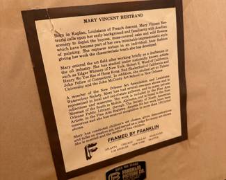 'Blue Iris' art by Mary Bertrand, signed and numbered