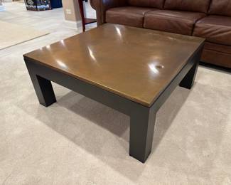 Large two-toned square coffee table