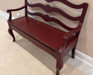 Mahogany storage bench