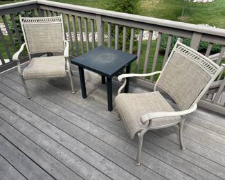 Outdoor chairs and table