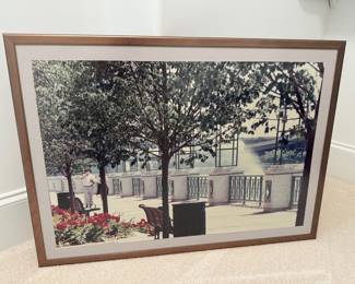 framed photograph downtown chicago riverwalk