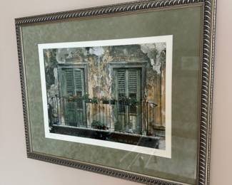 Veranda Balcony, Italy framed art, by Tony Casper