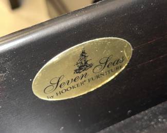 Two-tone 'Seven Seas' storage side table by Hooker furniture