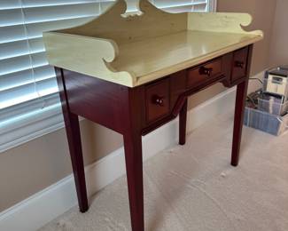 Vtg two-toned wooden desk by La Maison Kalanik