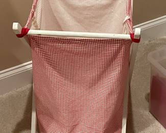 Red gingham hamper