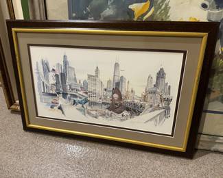 Art of Chicago, framed print by George Becker