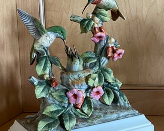 Ruby-Throated Hummingbird pottery by Andrea