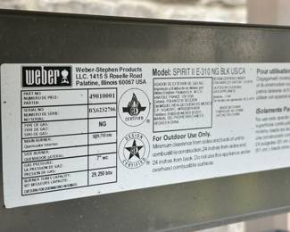 Weber Grill Spirit ll (natural gas)