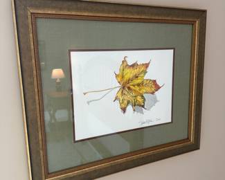 Framed leaf art by Spike O'dell