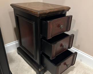 Two-tone 'Seven Seas' storage side table by Hooker furniture